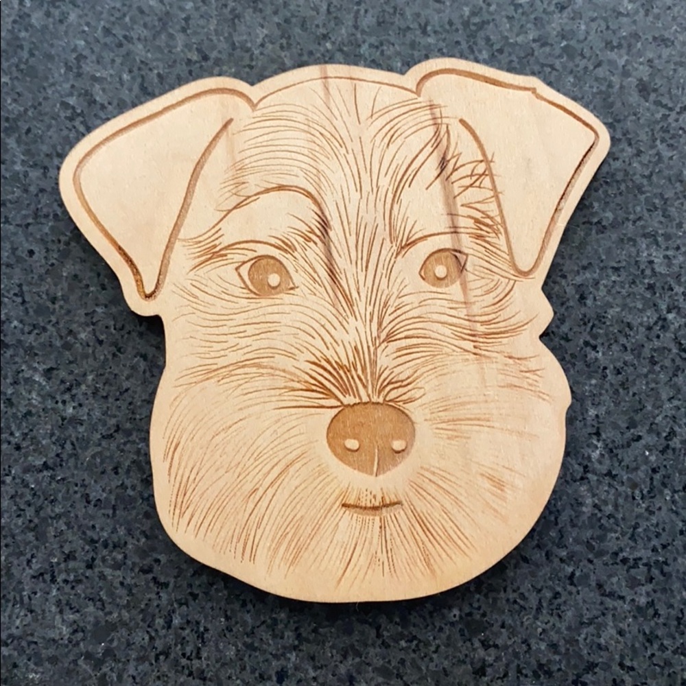 Schnauzer Wooden Handmade Coasters - 1pcs
